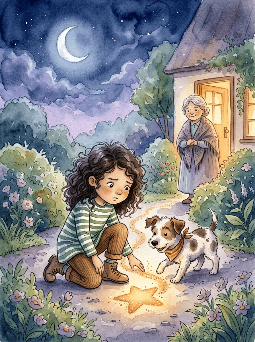 Luna e o jardim da luz das estrelas