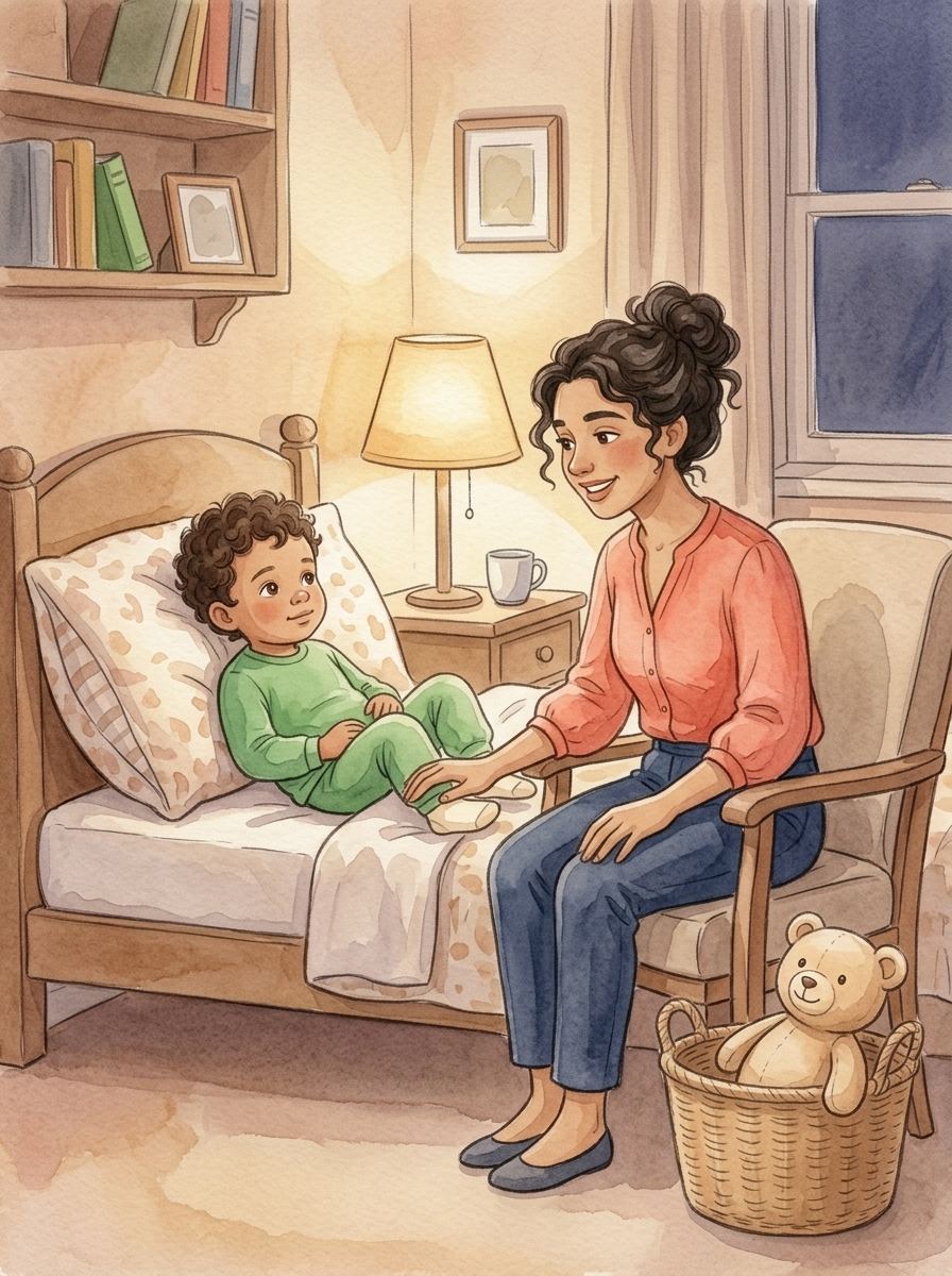 Davi y el pequeño hola de la noche